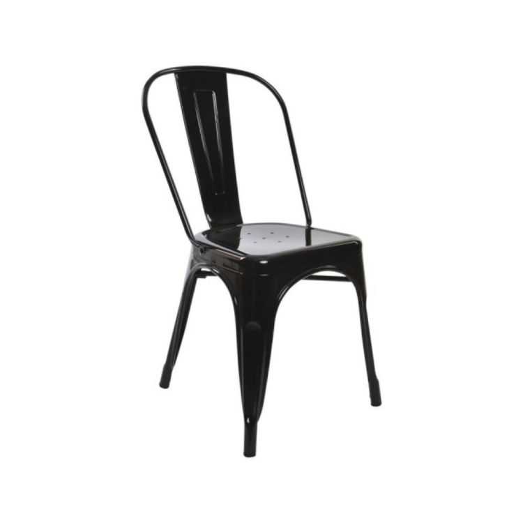 METAL CHAIR 45 X 48 X 86 CM STACKABLE BLACK