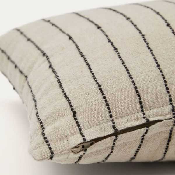 HOUSSE DE COUSSIN SANIMA 30 X 50 CM 100% LIN RAYEE BEIGE