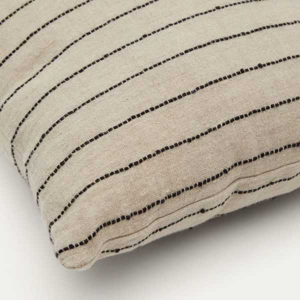 HOUSSE DE COUSSIN SANIMA 30 X 50 CM 100% LIN RAYEE BEIGE