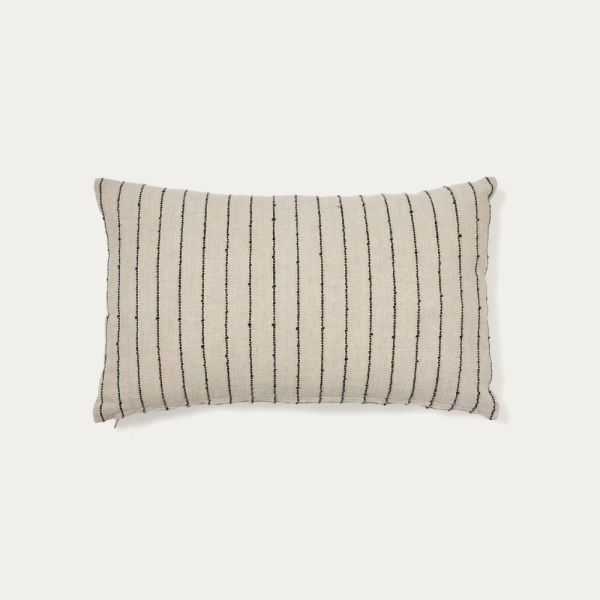 HOUSSE DE COUSSIN SANIMA 30 X 50 CM 100% LIN RAYEE BEIGE