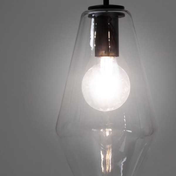 LUZ DE TETO DE VIDRO MAO 17 CM