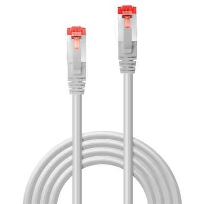 CABLE RESEAU CAT.6 S/FTP 0.5M GRIS ET ROUGE