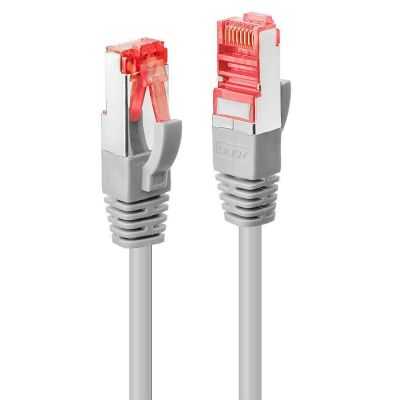 CABLE RESEAU CAT.6 S/FTP 0.5M GRIS ET ROUGE 2