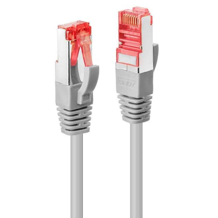 CAT.6 S/FTP NETWORK CABLE 0.5M GRAY AND RED