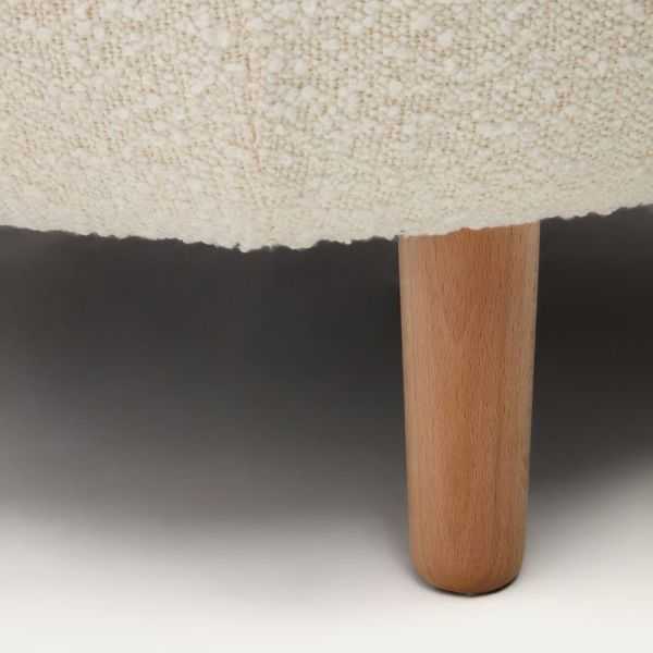 FAUTEUIL LUISA BOUCLETTE PIEDS EN HETRE