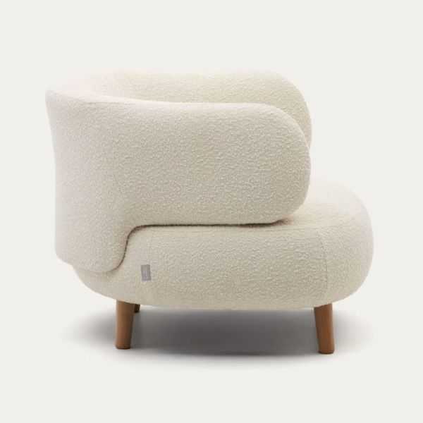 FAUTEUIL LUISA BOUCLETTE PIEDS EN HETRE