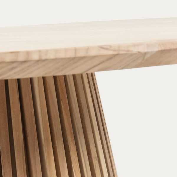 TABLE RONDE JEANETTE 120 CM EN BOIS MASSIF DE TECK