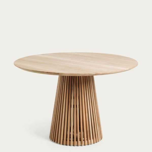 TABLE RONDE JEANETTE 120 CM EN BOIS MASSIF DE TECK