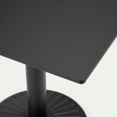 TABLE HAUTE D'EXTERIEUR DINA60 CM CARRE PIED NOIR 2