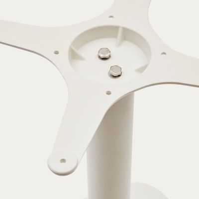 TABLE D'EXTERIEUR DINA 68 CM CARREE PIED BLANC 2