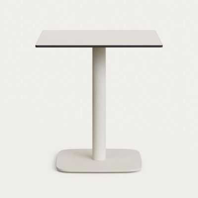 TABLE D'EXTERIEUR DINA 68 CM CARREE PIED BLANC