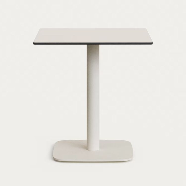 DINA OUTDOOR TABLE 68 CM SQUARE WHITE FOOT