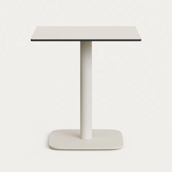DINA OUTDOOR TABLE 68 CM SQUARE WHITE FOOT
