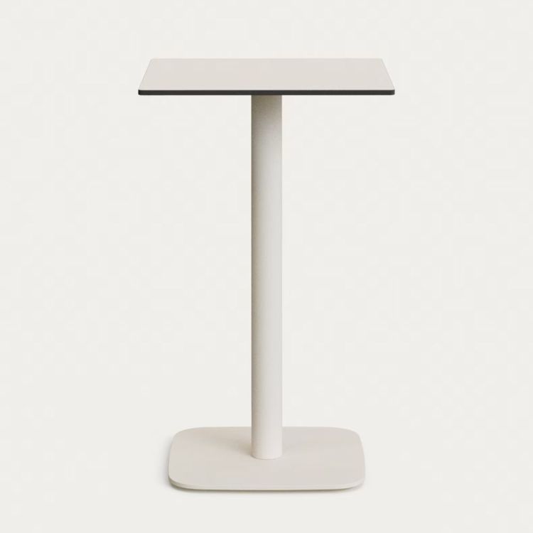 DINA OUTDOOR HIGH TABLE 60 CM SQUARE WHITE FOOT