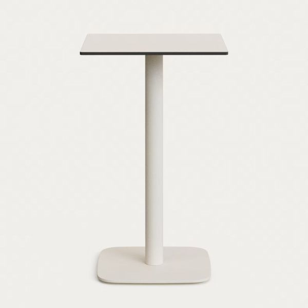 DINA OUTDOOR HIGH TABLE 60 CM SQUARE WHITE FOOT