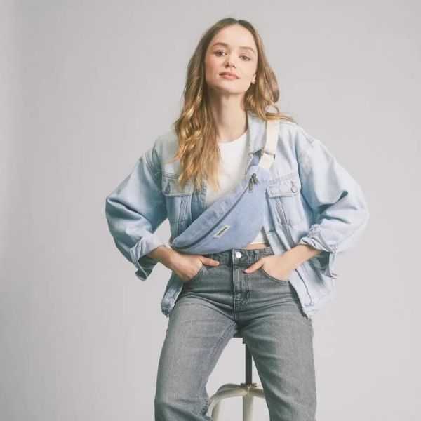 OLIVIA DENIM BLUE BELT BAG