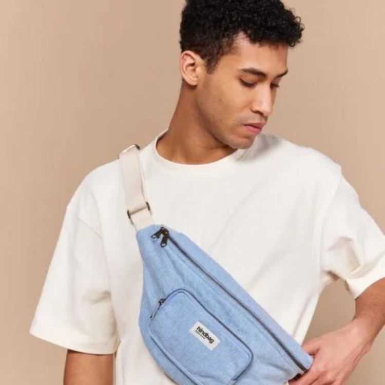 SAC BANANE XL SOFIA DENIM BLEU