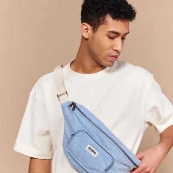 SAC BANANE XL SOFIA DENIM BLEU