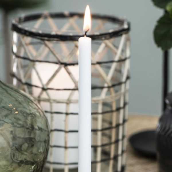 TAPER CANDLE 20 X 1.3 CM WHITE