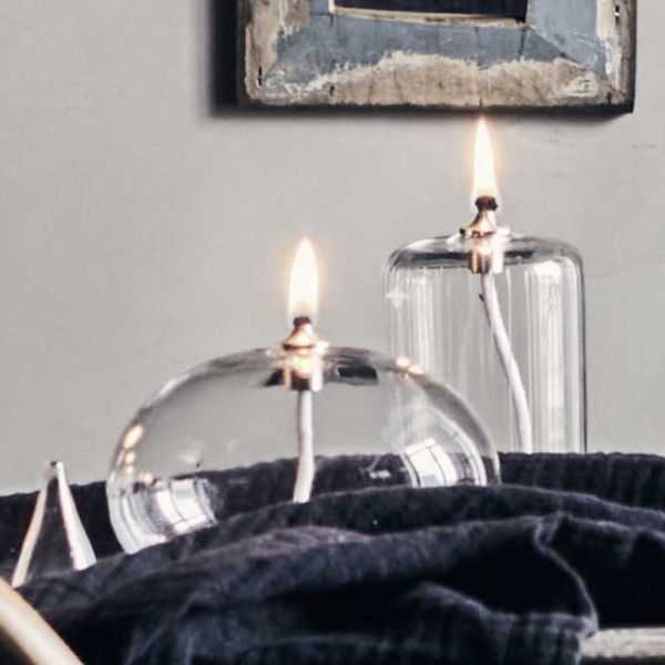 LAMPE A HUILE KLING S DIA11XH8 CM VERRE TRANSPARENT