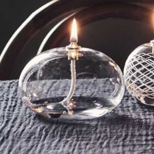 LAMPE A HUILE KLING S DIA11XH8 CM VERRE TRANSPARENT