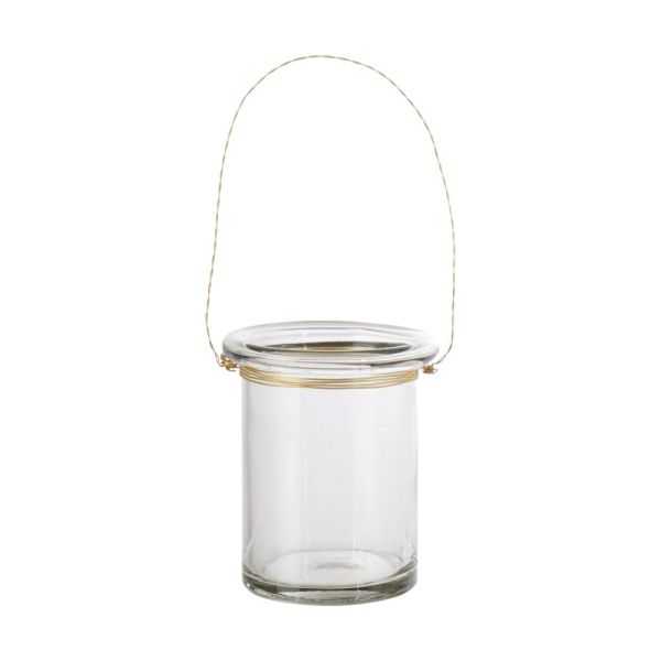 PHOTOPHORE NADJA SUSPENDU DIA7XH12 CM VERRE ET LAITON