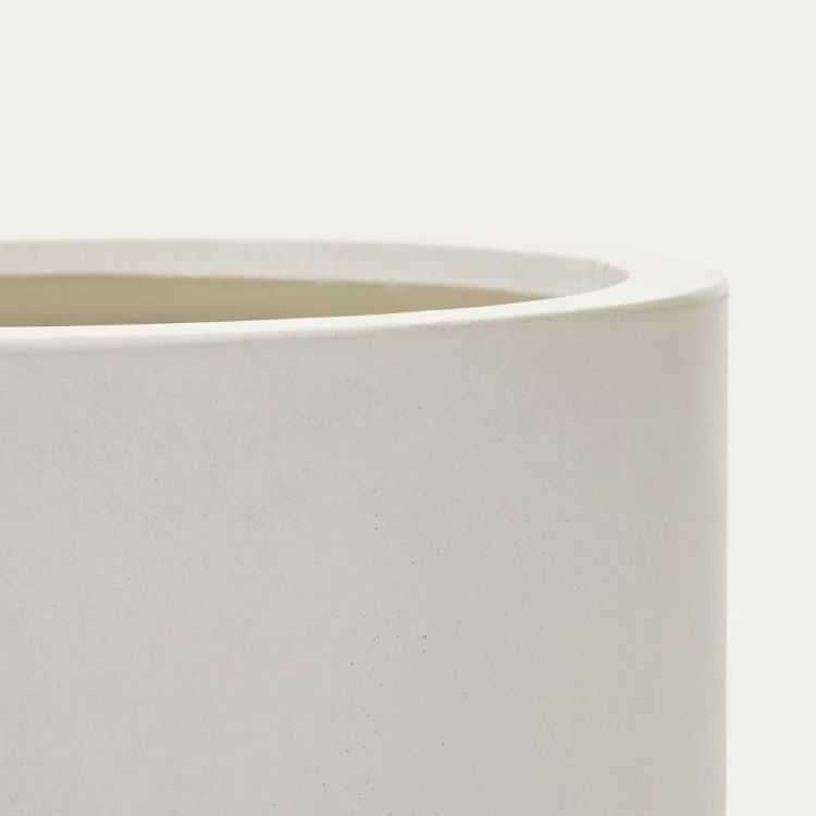 CACHE-POT AIGUABLAVA EN CIMENT BLANC D 42 CM