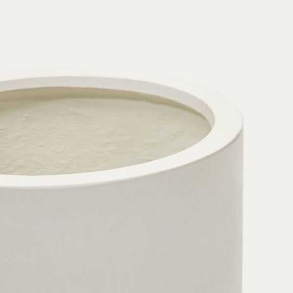 CACHE-POT AIGUABLAVA EN CIMENT BLANC D 42 CM