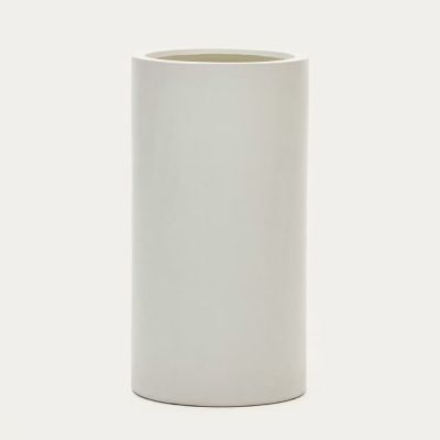 CACHE-POT AIGUABLAVA EN CIMENT BLANC D 42 CM
