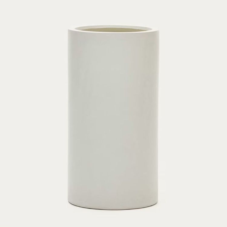 CACHE-POT AIGUABLAVA EN CIMENT BLANC D 42 CM