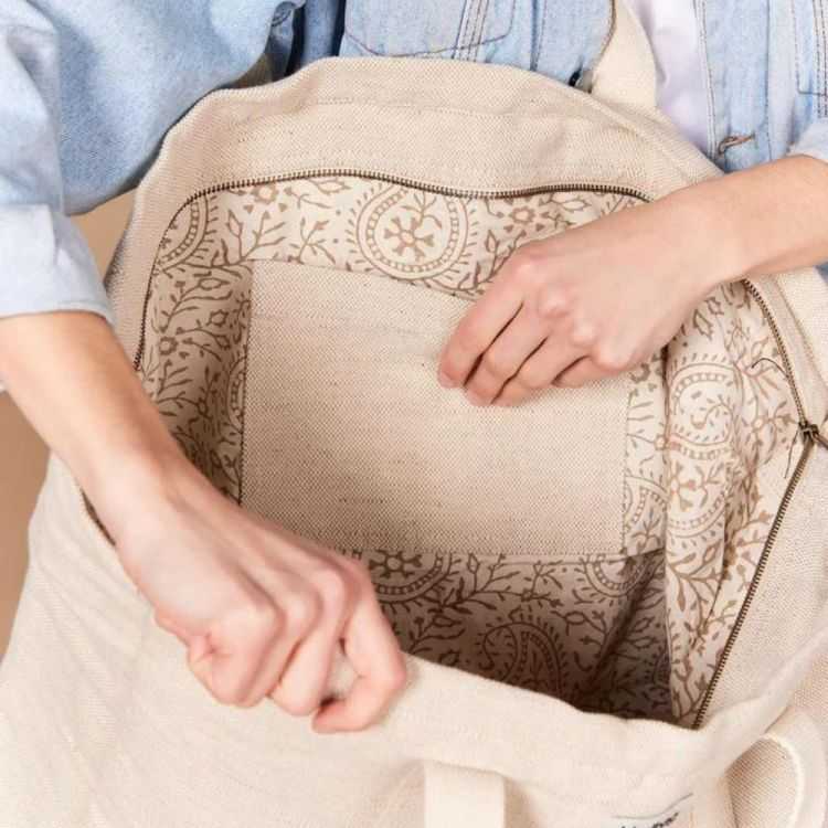 JUTE JEAN WEEKEND BAG