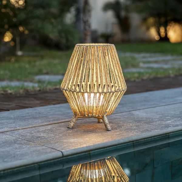 LAMPE A POSER SISINE 30 RECHARGEABLE FIBRES NATURELLES 