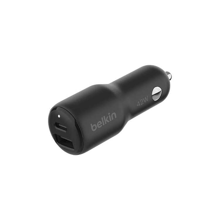 CHARGEUR VOITURE BOOST CHARGE USB/USB-C 42W NOIR