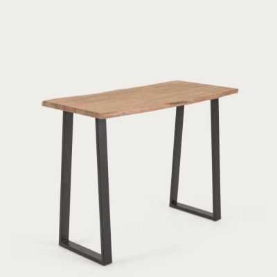 TABLE HAUTE ALAIA EN BOIS MASSIF D ACACIA140 X 60 FINITION NATURELLE