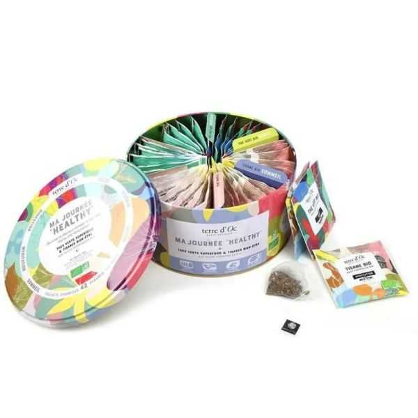 COFFRET MA JOURNEE “HEALTHY” 42 SACHETS THES VERTS & TISANES