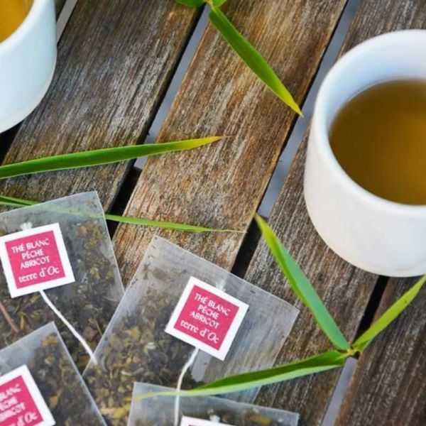 CHÁ BRANCO ORGÂNICO PÊSSEGO ALPERCE 10 SACOS