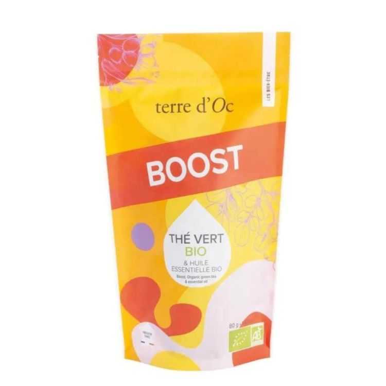 CHÁ DE ERVAS E ÓLEO ESSENCIAL ORGÂNICO BOOST
