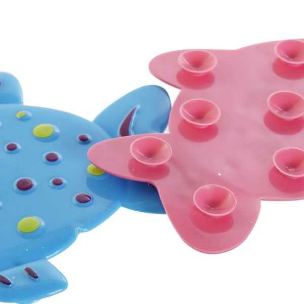 CONJUNTO DE TAPETE DE BANHO PEIXE 13 X 1 X 10,5 PVC X2