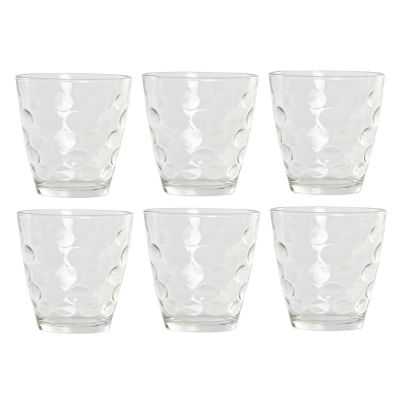 GLASS SET 6 GLASS 9 X 9 X 10.5CM 400 ML TRANSPARENT
