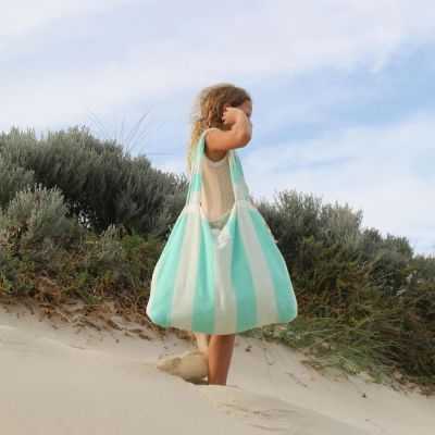 SERVIETTE DE PLAGE 2 EN 1 AVEC SAC FOURRE TOUT RIO SUN MULTI 2