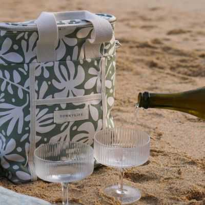 SAC ISOTHERME POUR BOISSONS EN TOILE OLIVE 2