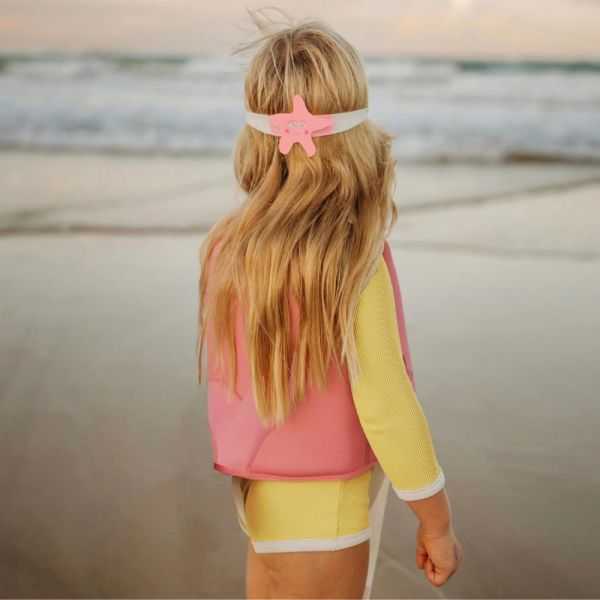 GILET DE SAUVETAGE1-2 ANS ETOILE ROSE