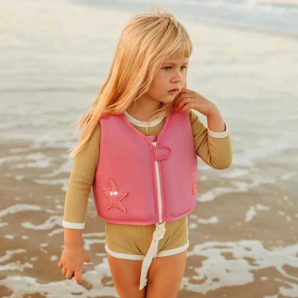 GILET DE SAUVETAGE1-2 ANS ETOILE ROSE