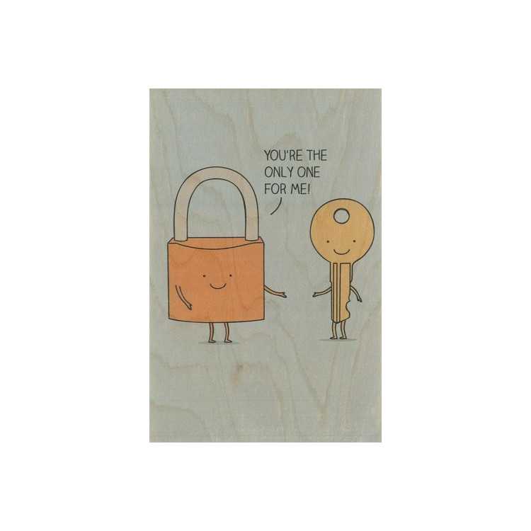 3MO ONLY ONE WOODEN GREETING CARD