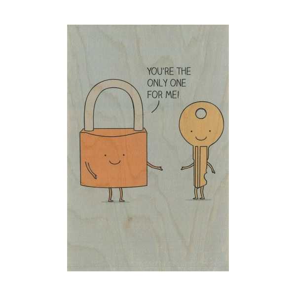 3MO ONLY ONE WOODEN GREETING CARD