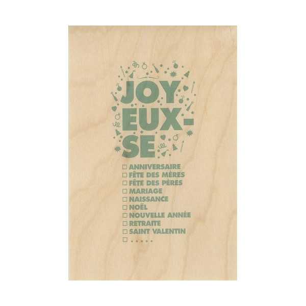 3TY JOY GREEN GREETING CARD