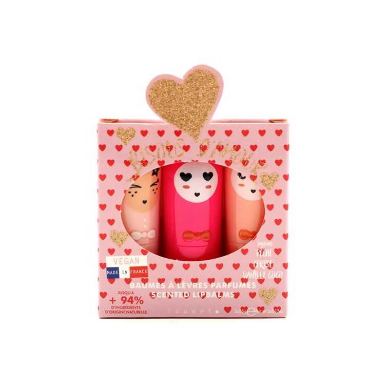 ULTRA RED HEART LIP BALM TRIO SET