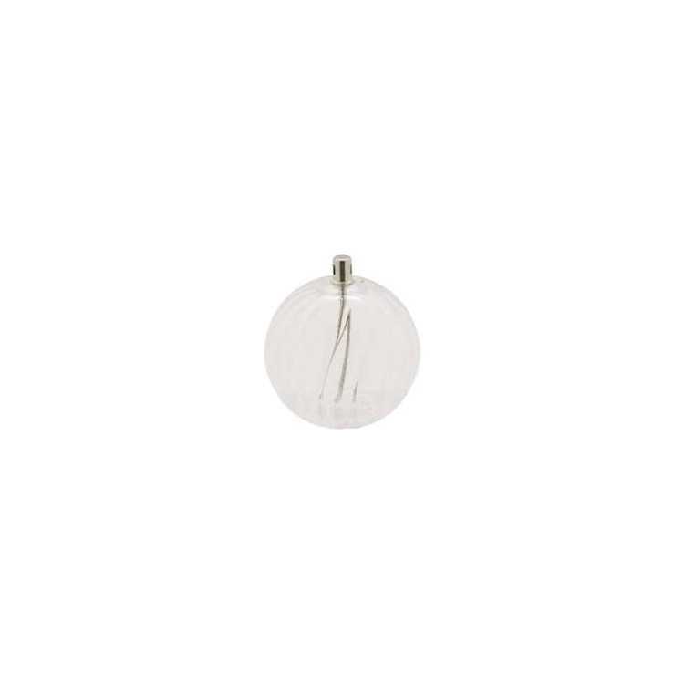 1102 XL OIL LAMP RIBBED SPHERE