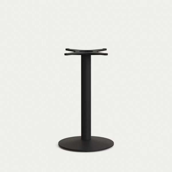 TABLE ESILDA MELAMINE FINTION NOYER AVEC PIED EN METAL NOIR