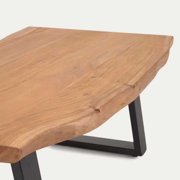 TABLE BASSE ALAIA EN BOIS MASSIF D ACACIA FINITION NATURELLE 115 X 65